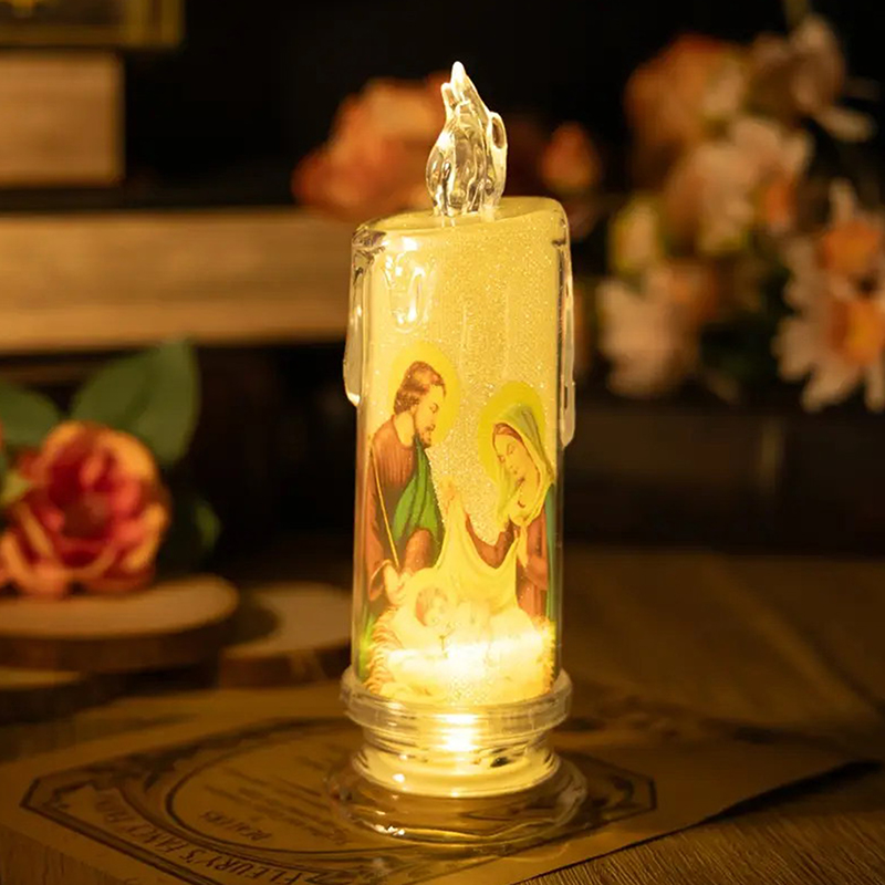 Desk Setup Lamp - Jesus Jungfrau Christus LED Kerze Lampe