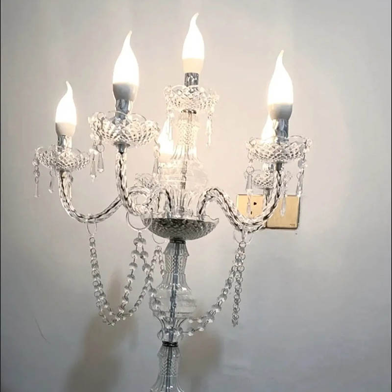 Desk Setup Lamp - Moderne Luxus-Kerzenlampen Hochzeits-Tischdekoration Elegante Tischlampe Wohnzimmer-Kerzenlichter